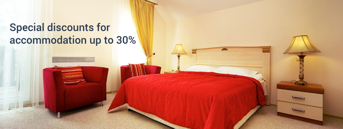 Special discounts for accommodation up to 30%